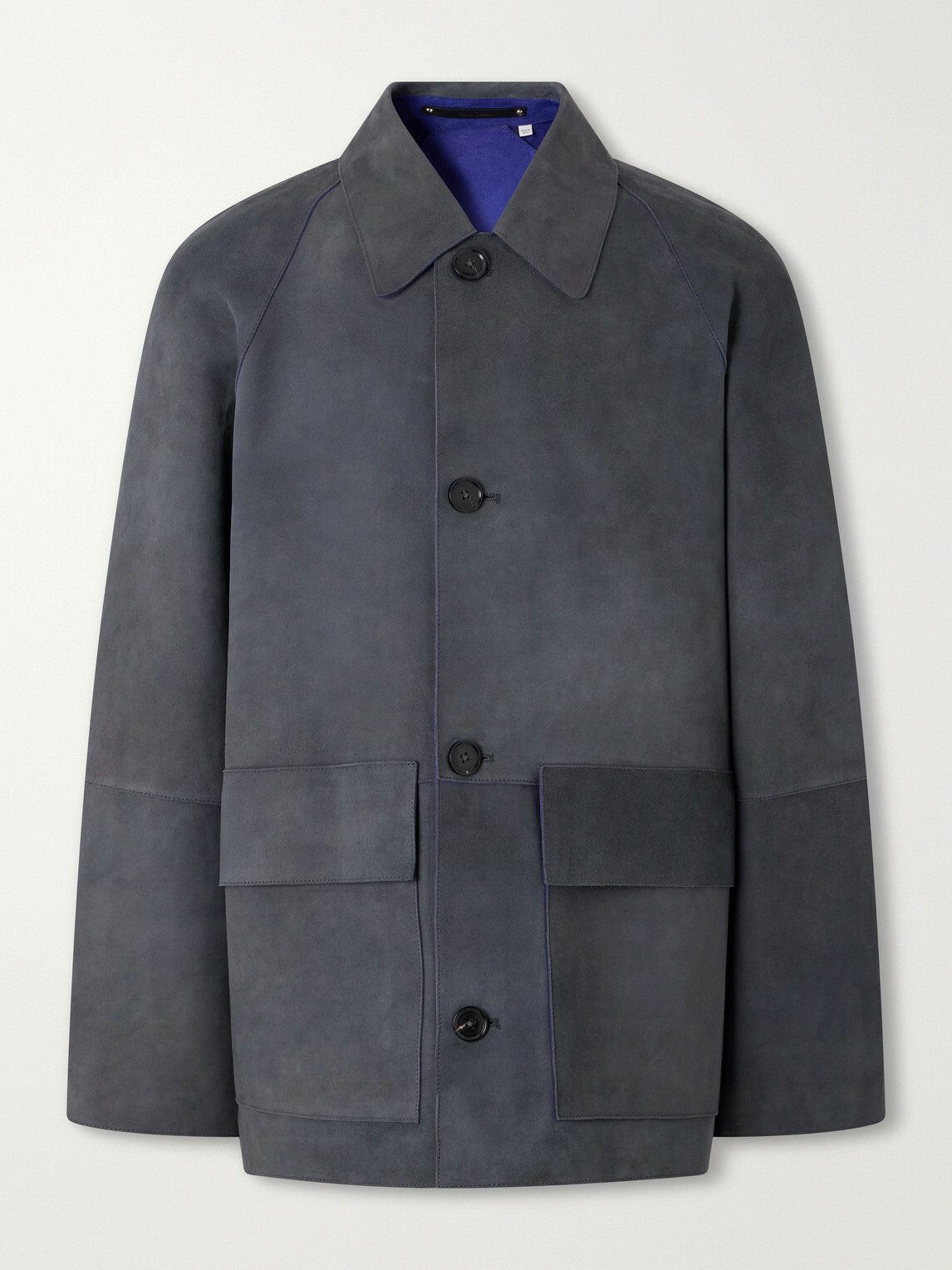 Paul Smith - Oversized Bonded-Suede Jacket - Gray