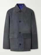 Paul Smith - Oversized Bonded-Suede Jacket - Gray