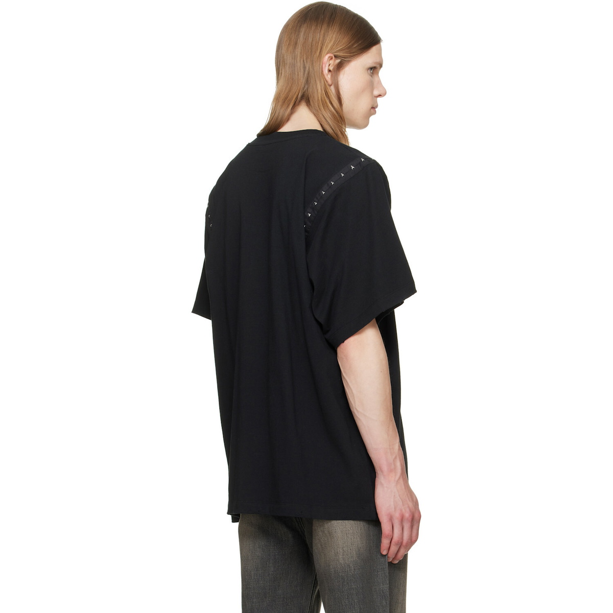 We11done Black Hook & Eye T-Shirt