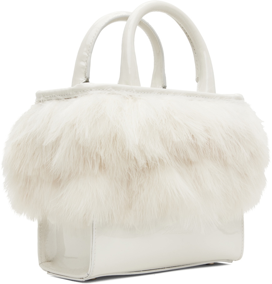 Blumarine White Feather Bag