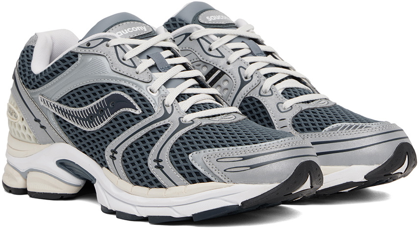 Saucony Blue & Gray Progrid Triumph 4 Sneakers Saucony display picture 2