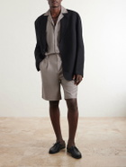 Frescobol Carioca - Serano Pleated Wool Shorts - Brown