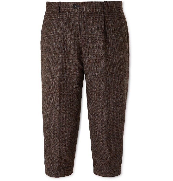 Photo: Kingsman - Oxford Cropped Tapered Wool-Tweed Suit Trousers - Brown