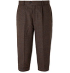 Kingsman - Oxford Cropped Tapered Wool-Tweed Suit Trousers - Brown