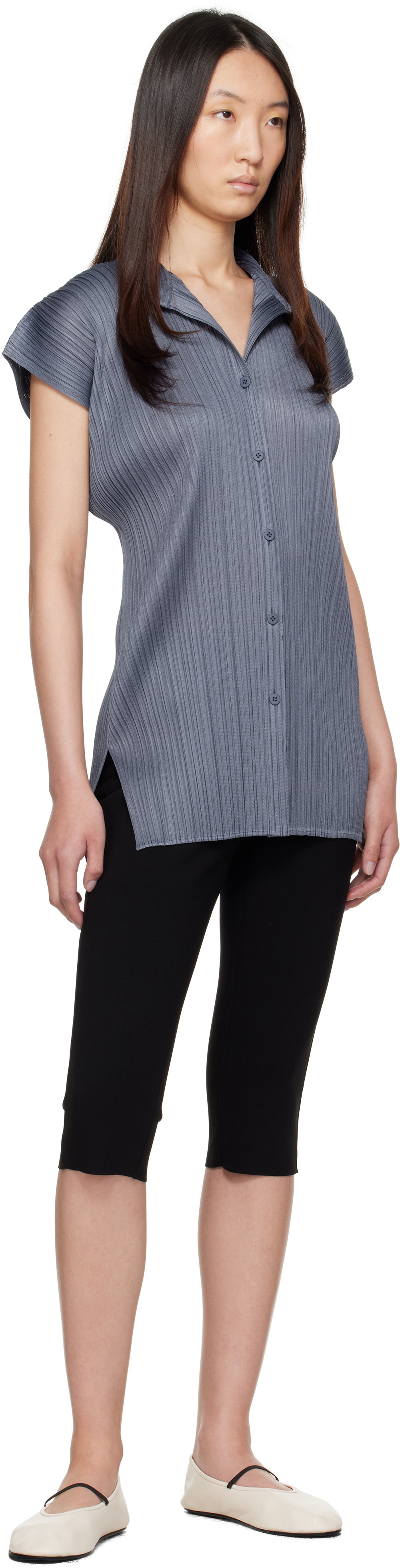 PLEATS PLEASE ISSEY MIYAKE Blue Monthly Colors May Shirt Pleats