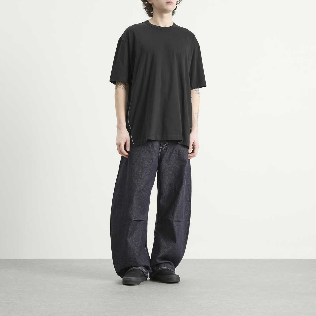 Comme des Garçons SHIRT Men's Oversized Cotton Jersey in Black