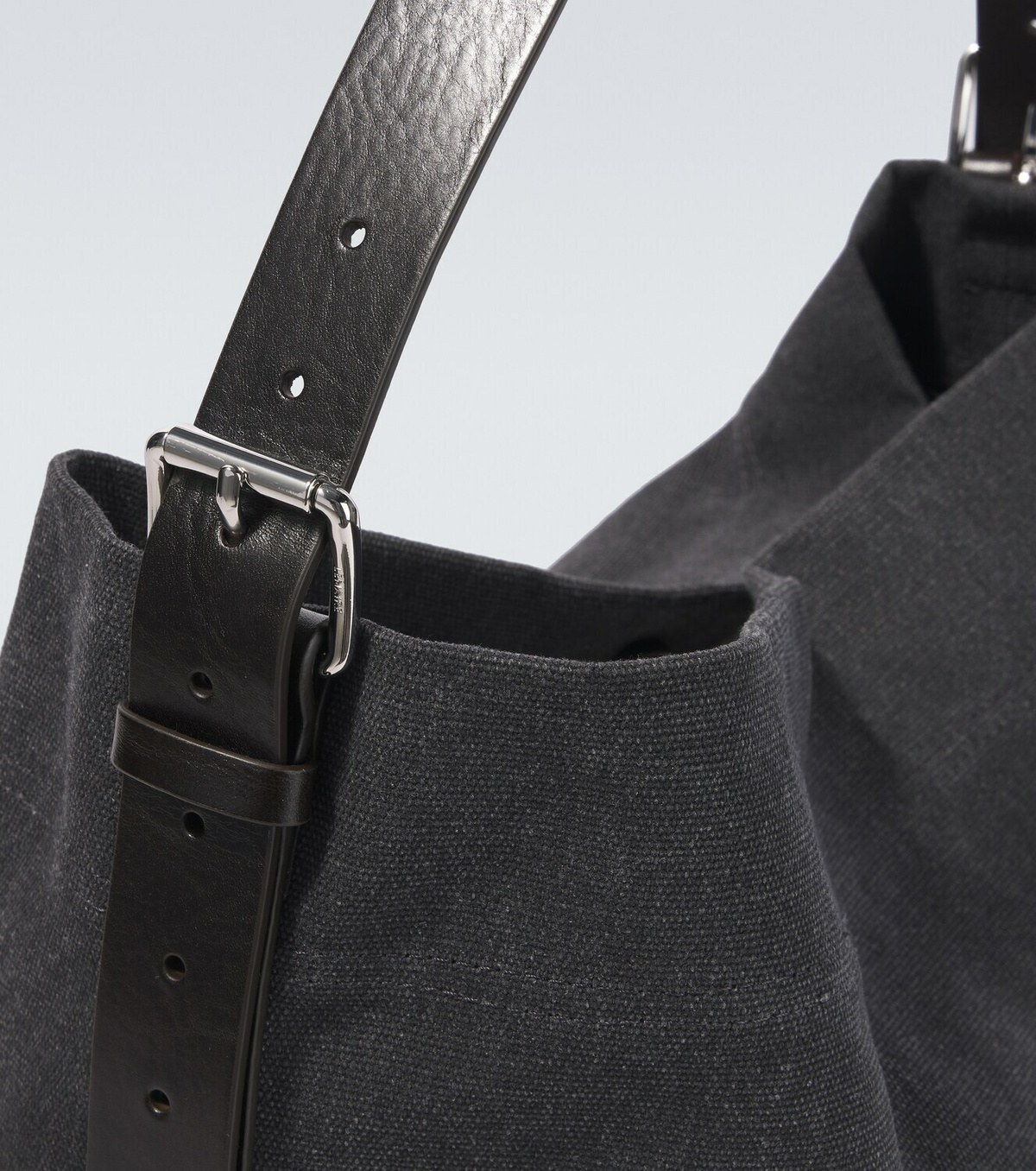 Lemaire Leather-trimmed canvas tote bag Lemaire