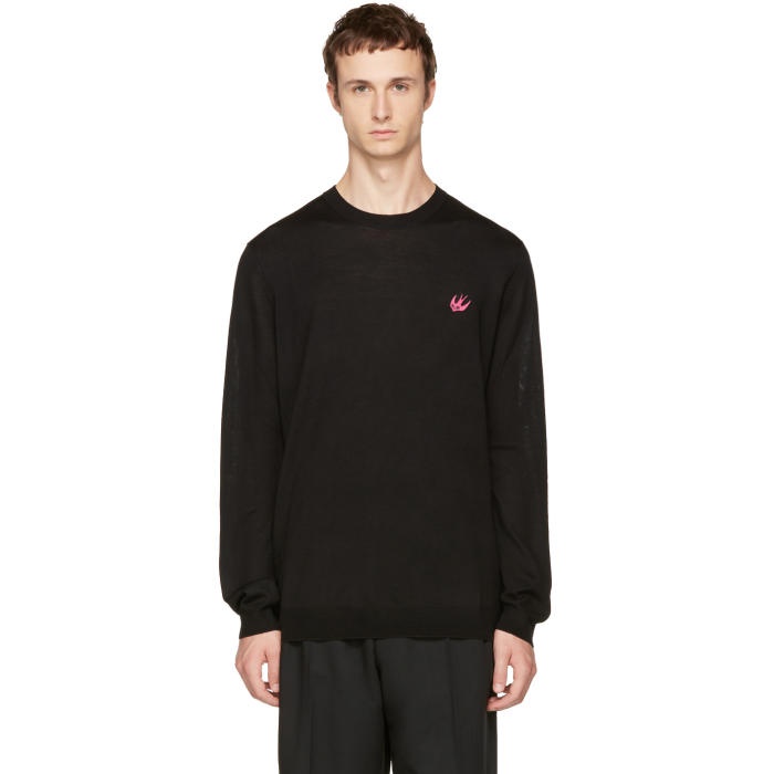 Photo: McQ Alexander McQueen Black Swallow Patch Pullover