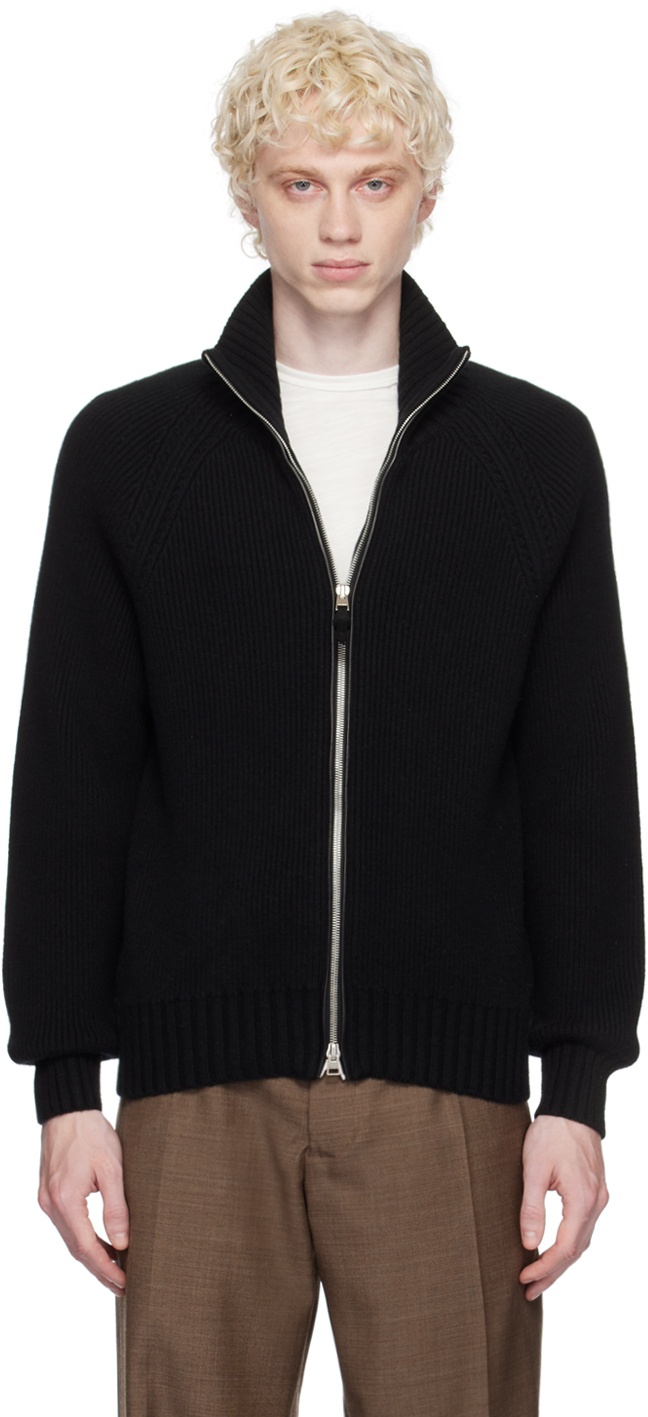 TOM FORD Black Zip Through Sweater TOM FORD