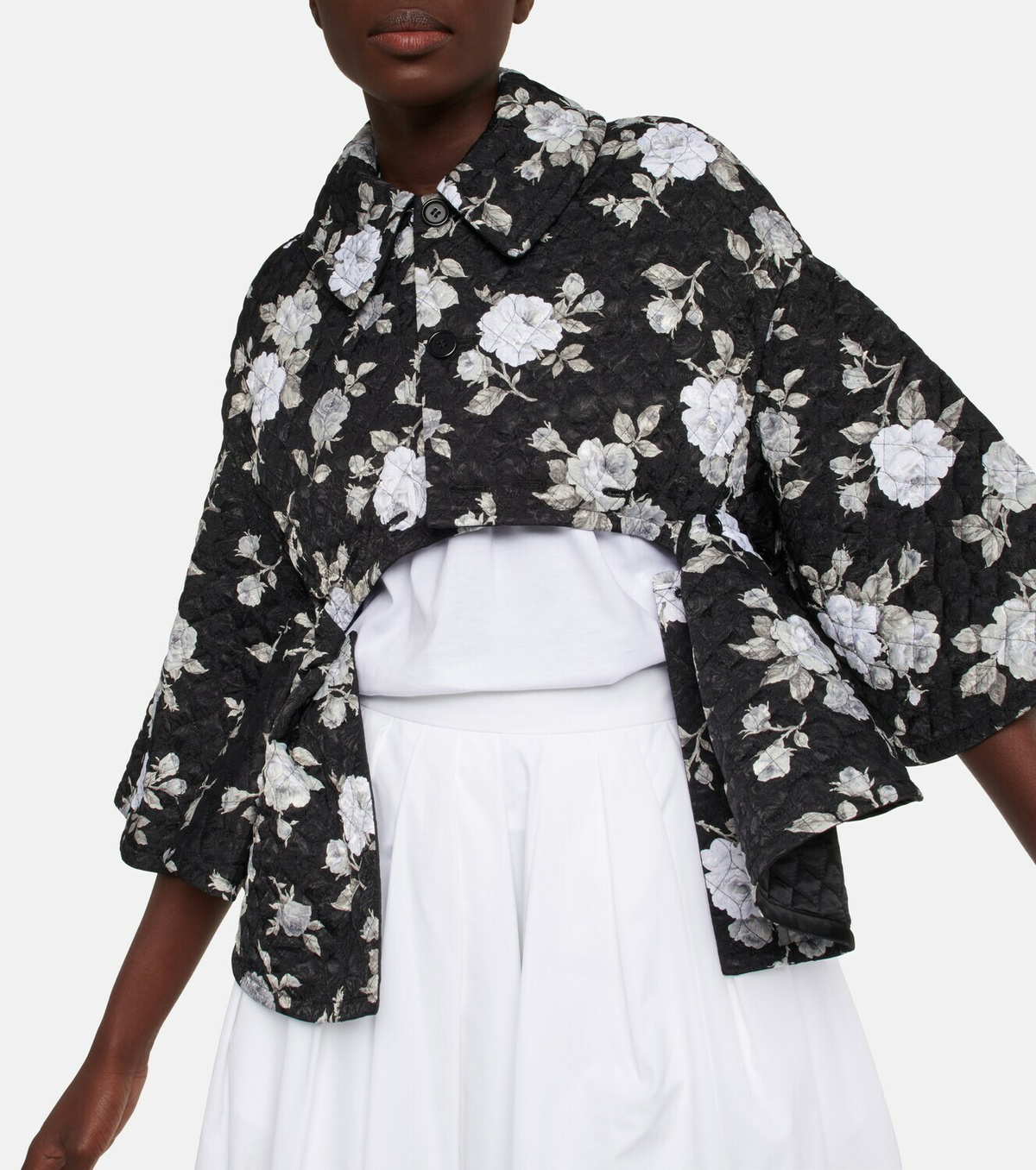 Noir Kei Ninomiya - Floral quilted jacket Noir Kei Ninomiya