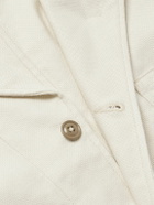 Monitaly - Convertible-Collar Linen and Cotton-Blend Jacket - Neutrals