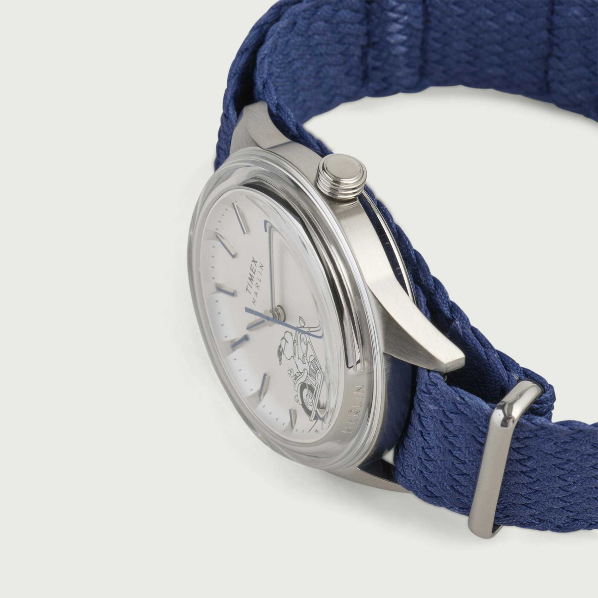 Timex Peanuts Easy Rider Marlin Jet Watch in Silver/Blue