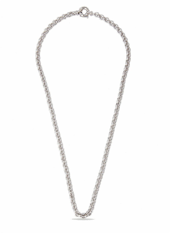Photo: Tom Wood - Thick Rolo Chain Necklace in Silver