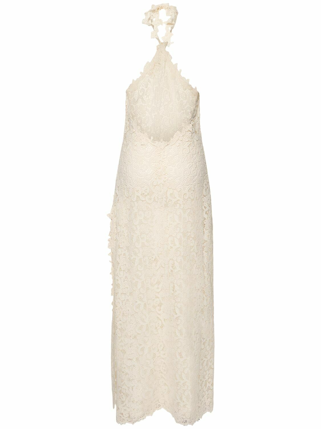 ERMANNO SCERVINO Cotton Blend Lace Long Dress Ermanno Scervino