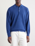 Beams Plus - Cotton-Blend Piqué Polo Shirt - Blue