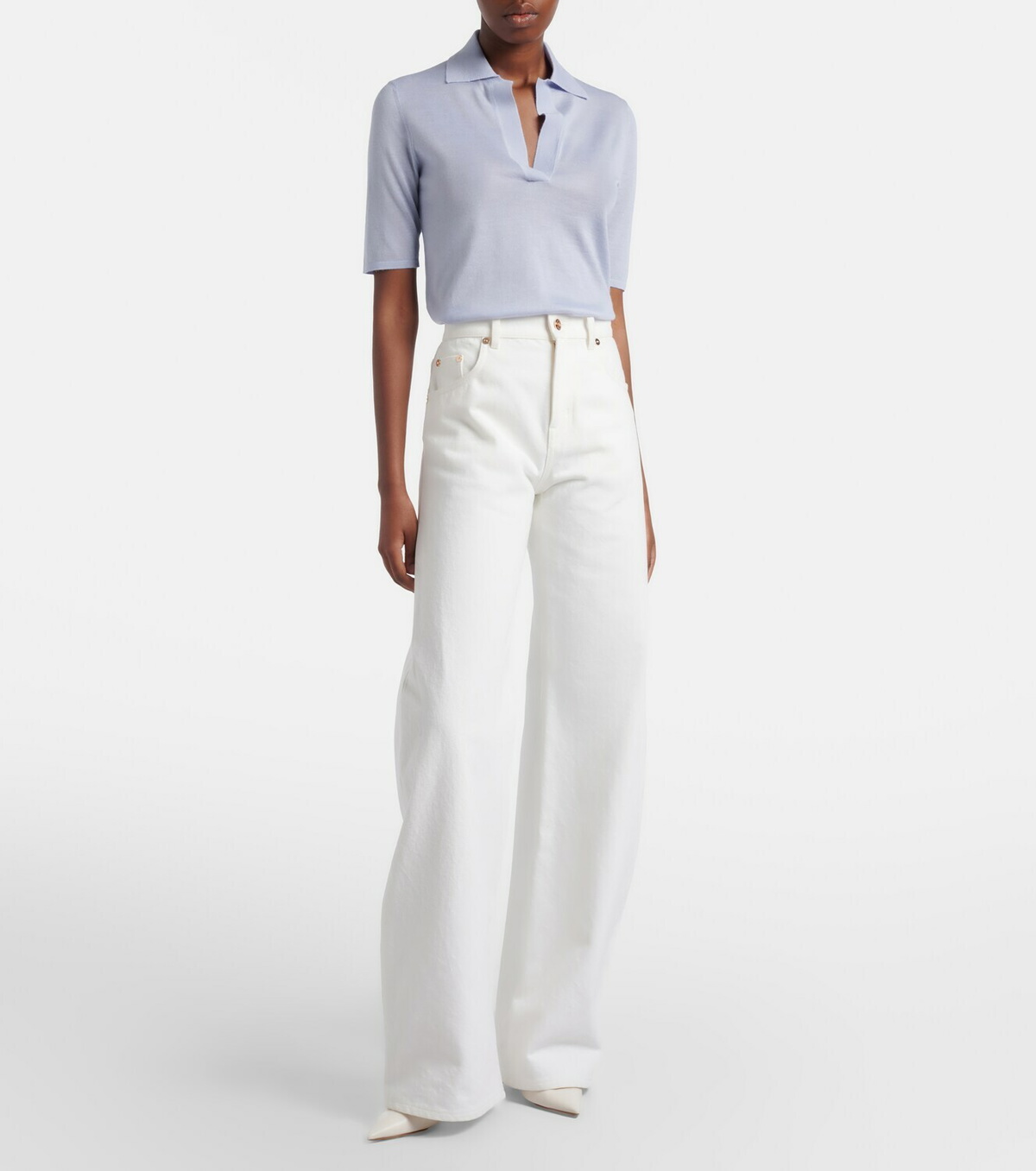 Gabriela Hearst Casius cashmere and silk polo shirt