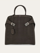 Ferragamo Mens Hug tote bag in Brown