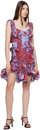 Feben SSENSE Exclusive Purple & Burgundy Twist Minidress
