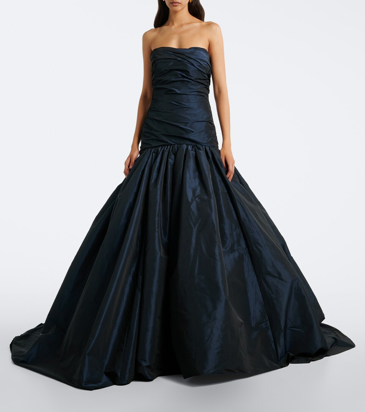 Marmar Halim Draped taffeta bustier gown