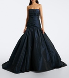 Marmar Halim Draped taffeta bustier gown