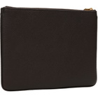 Valentino Garavani Brown VLogo Signature Grainy Calfskin Pouch
