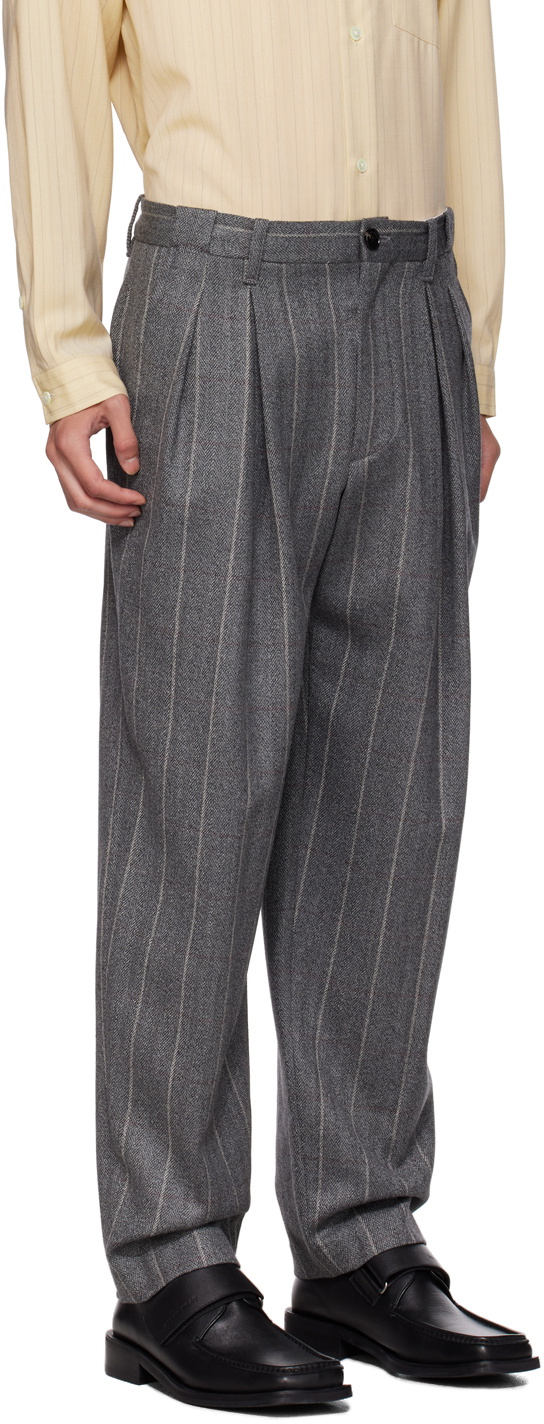 AFTER PRAY Gray Two Tuck Trousers