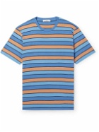 Mr P. - Striped Cotton-Jersey T-Shirt - Blue