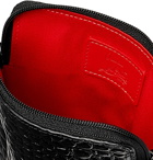 Christian Louboutin - Croc-Effect Patent-Leather Pouch - Black