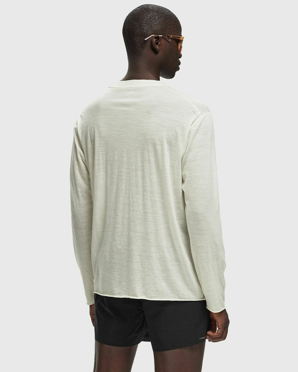 Satisfy Running Cloud Merino Long Tee White Longsleeves Satisfy