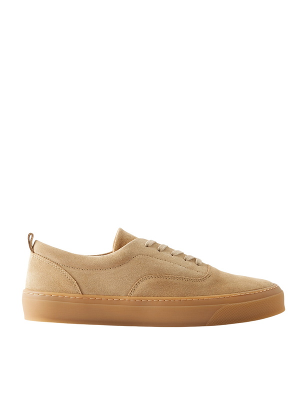 Photo: Mr P. - Classic Plimsoll Suede Sneakers - Brown