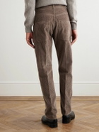 Altea - Reed Straight-Leg Garment-Dyed Cotton-Corduroy Trousers - Brown