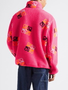 Loewe - Logo-Jacquard Fleece Half-Zip Sweatshirt - Pink