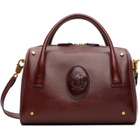 Versace Brown Roomy Leather Boston Bag