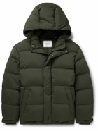 NN07 - Matthew 8245 Quilted Padded Recycled-Shell Hooded Down Jacket - Green
