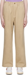 Butter Goods Khaki Wide-Leg Trousers