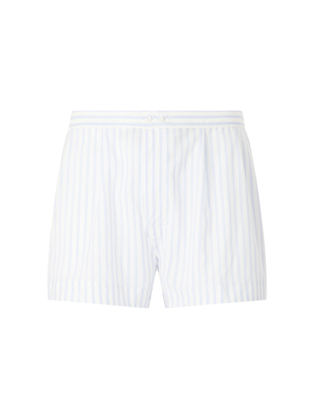 Photo: Enfants Riches Déprimés - Henri's Everyday Striped Wool and Silk-Blend Boxers - White