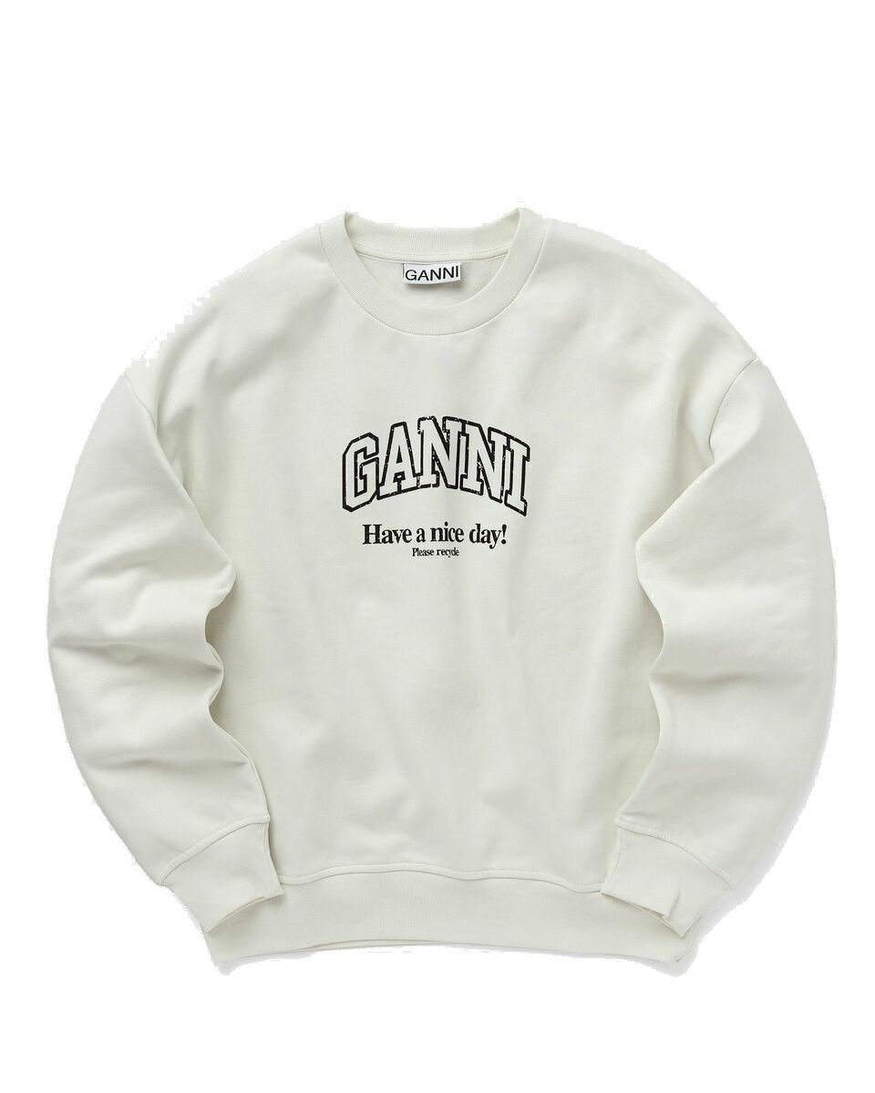 Photo: Ganni Isoli Ganni Oversized Sweatshirt Beige - Womens - Sweatshirts