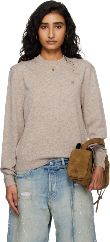 Photo: Acne Studios Beige Fitted Yak Wool Sweater