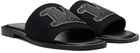 Max Mara Black Gene Sandals