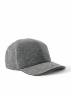 Kiton - Leather-Trimmed Cashmere Baseball Cap