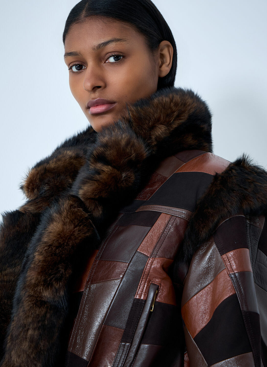 Chloé Patchwork Leather Jacket