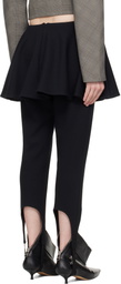FIDAN NOVRUZOVA Black Ashlyn Stirrup Skirt Leggings