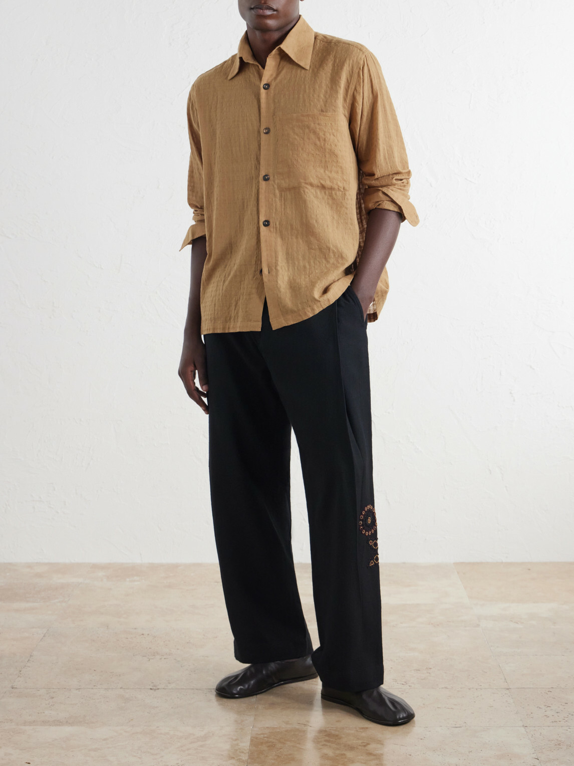 Kartik Research - Checked Cotton Shirt - Neutrals