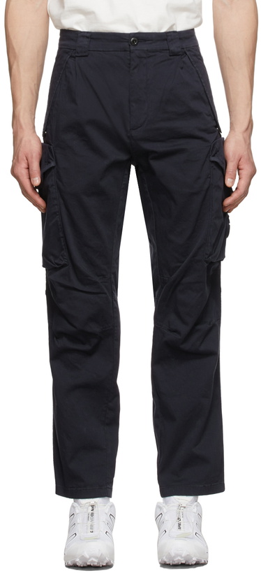 Photo: C.P. Company Navy Sateen Utility Cargo Pants