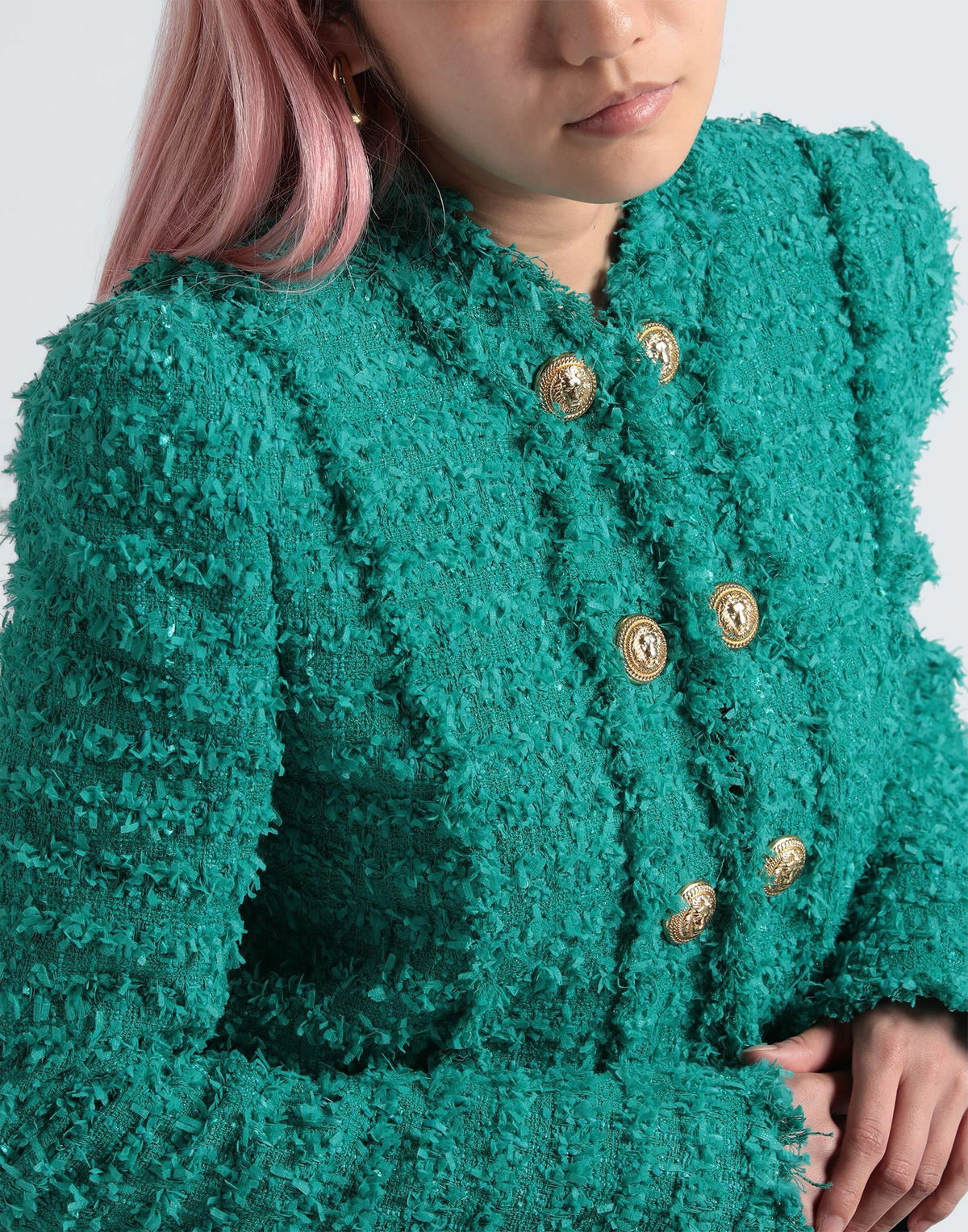 Balmain Womens Blazer in Green