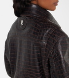 Rabanne Croc-effect leather blouson jacket