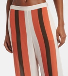 Adriana Degreas Striped wide-leg pants