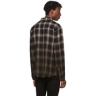 Amiri Khaki Plaid Ombre Shirt