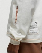 Adish Tatreez Logo Contrast Stitched Long Sleeve Shirt White - Mens - Longsleeves