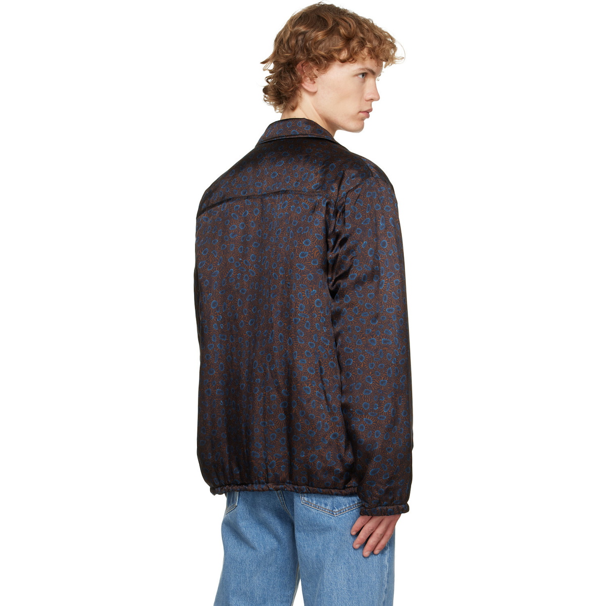 Dries Van Noten Brown & Blue Printed Jacket